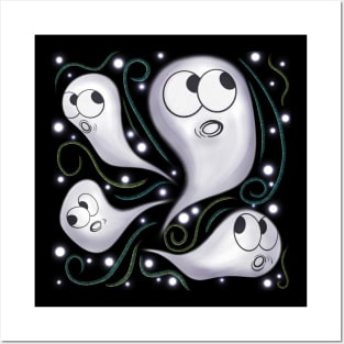 Spooky Cute Ghosts/Ghouls Posters and Art